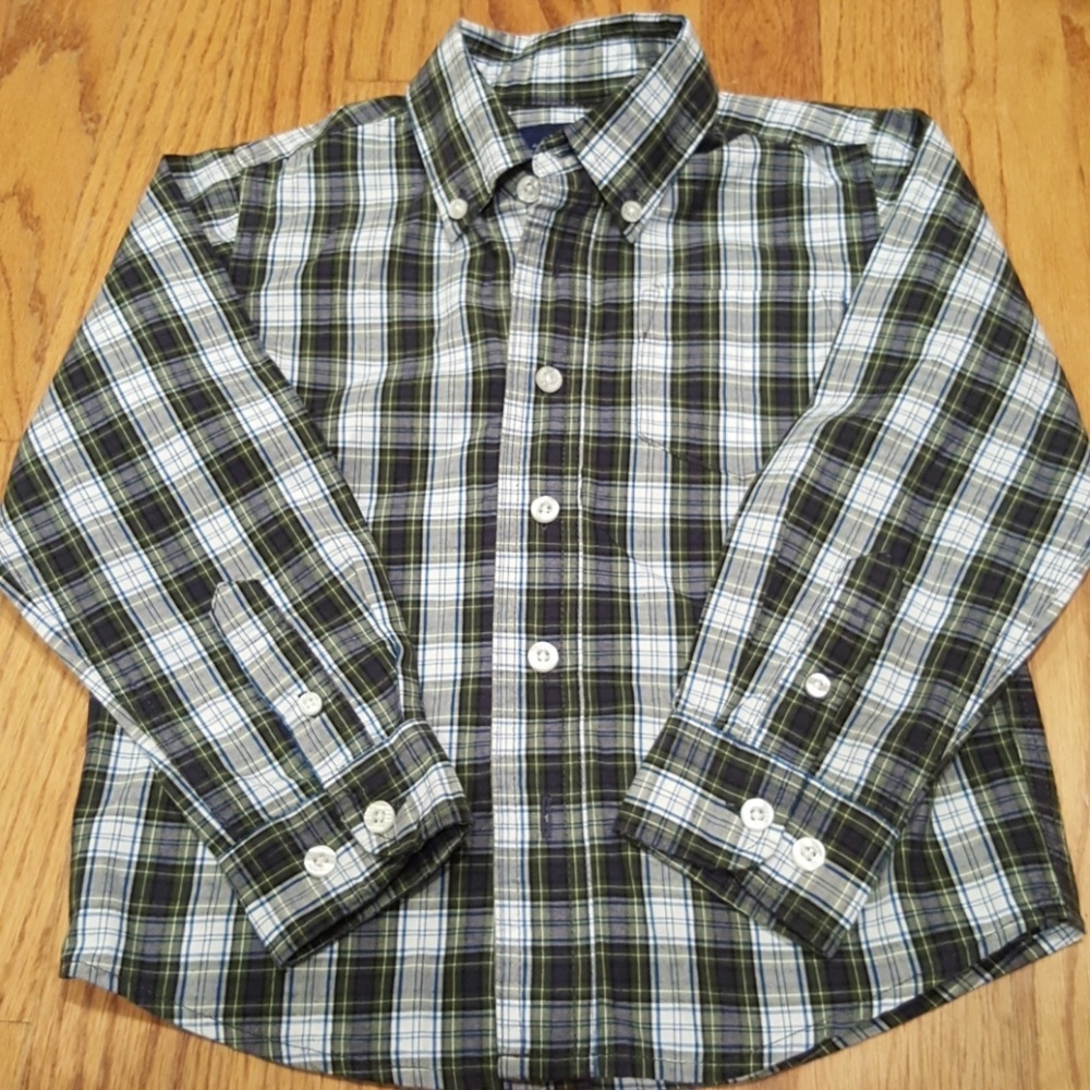 Little Boy's plaid button down shirt size 5